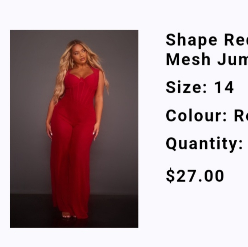 Shape wear mesh jumpsuit